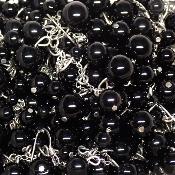 Obsidienne Noire - Boucles d'oreilles en grappes