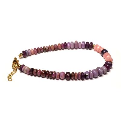 Sugilite "6" bracelet avec rhodochrosite