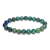 Lazulite sur quartzite teinte - Bracelet Boule