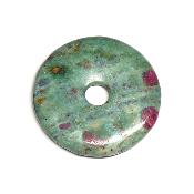 Rubis sur Fuchsite - Donut 5 cm Ø par 5 pièces