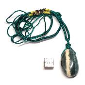Jaspe Orbiculaire avec cordon - pendentif pierre roulé