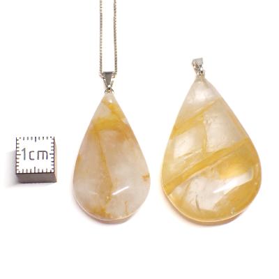 Quartz Hématoïde - Pendentif Goutte