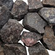 Magnésite sur Rhodonite - pierre brute