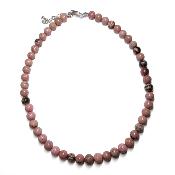 Rhodonite avec matrice - Collier Boule