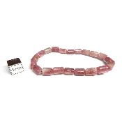 Tourmaline rose tube - Bracelet pierre roulée