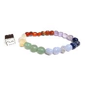 7 Chakras - Bracelet pierre roulée