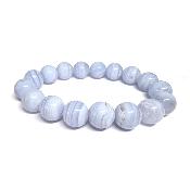 Calcédoine Bleue - Bracelet Boule