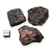 Magnésite sur Rhodonite - pierre brute