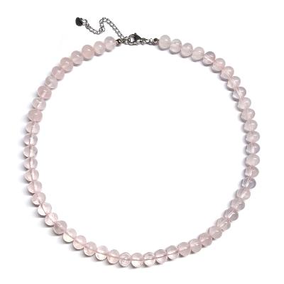 Quartz Rose - Collier Boule