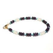 Sugilite "3" bracelet avec turquoise et opale