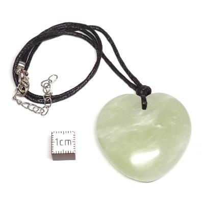 Jade de Chine avec cordon - pendentif coeur