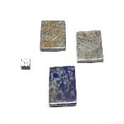 Lapis Lazuli d'Afghanistan - pierres plates carrée