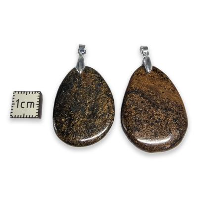 Bronzite - pendentif mini pierre plate