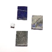 Lapis Lazuli d'Afghanistan - pierres plates carrée