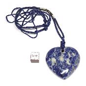 Sodalite avec cordon - pendentif coeur