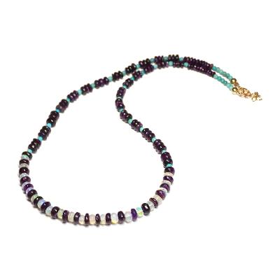 Sugilite "3" collier avec turquoise et opale