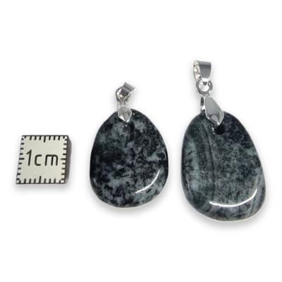 Diorite Orbiculaire - pendentif mini pierre plate