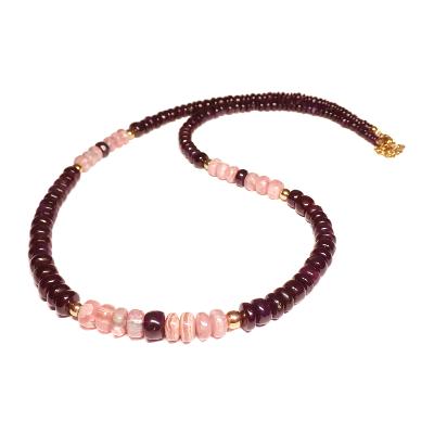 Sugilite "3" collier avec rhodochrosite