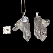 Cristal de Roche - Pendentif pierre brute Electroplated