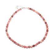 Thulite - Collier boule